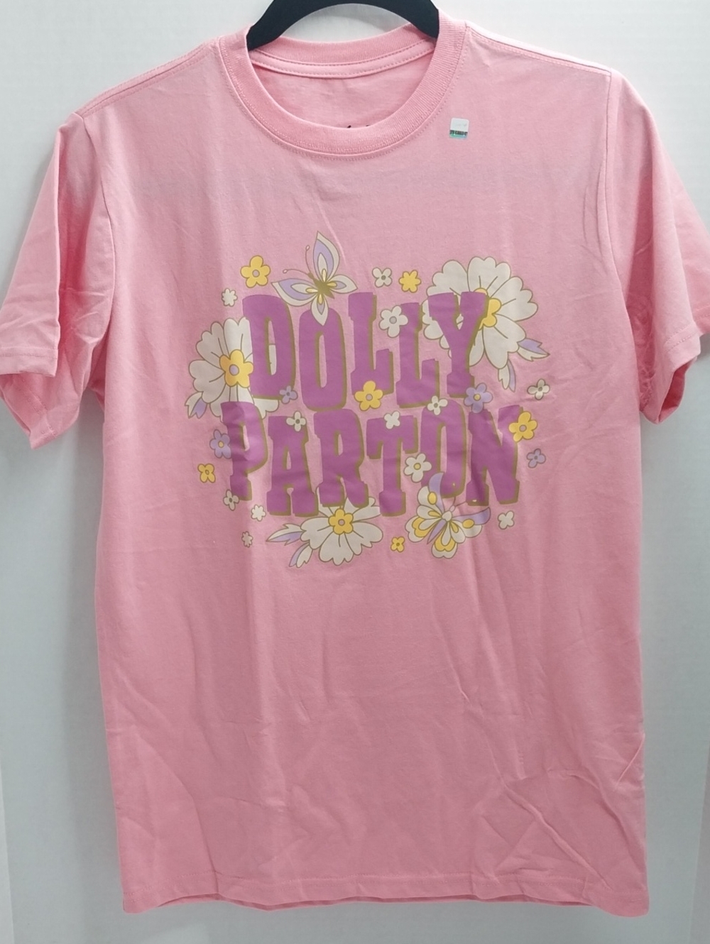 Dolly Parton Pink Graphic Crew T‑Shirt--Lg